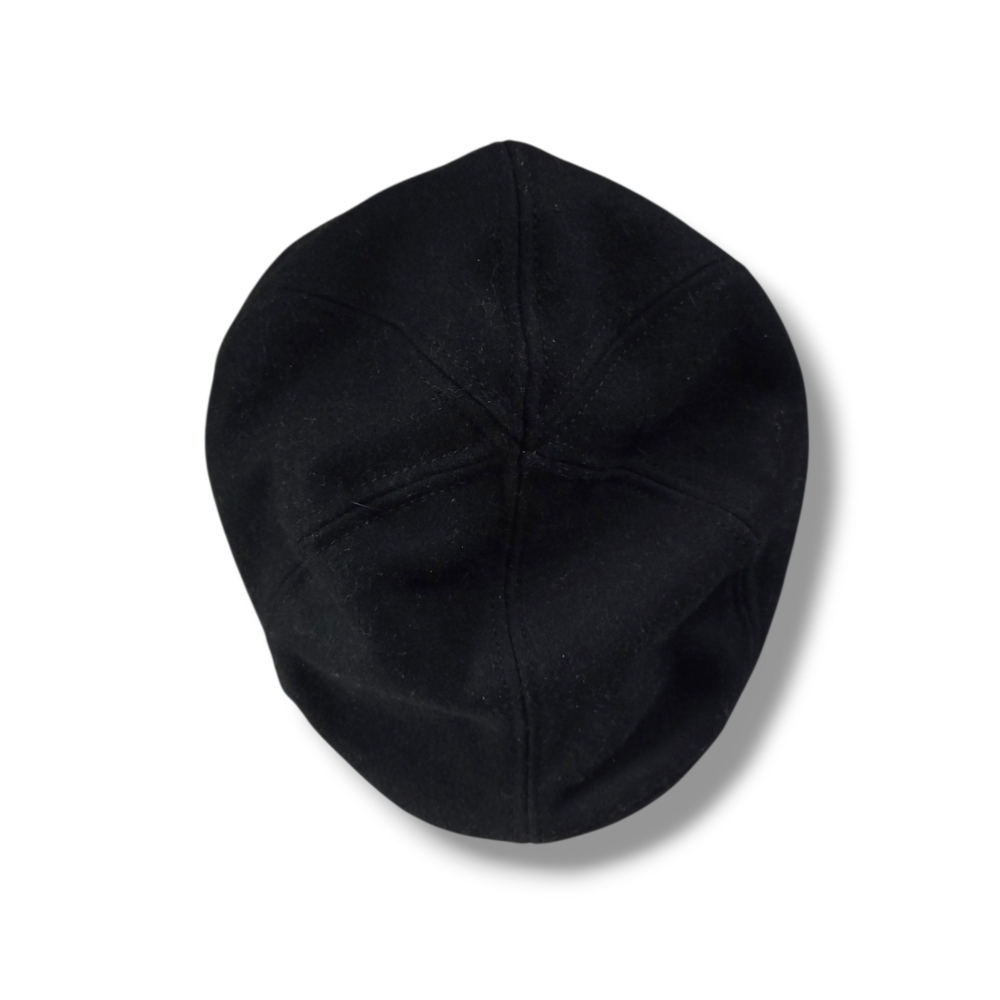 ✨️HP✨️Lids | Y2K Classic Black Newsboy Cabbie Wool Blend Cap (SIZE S/M) - Picture 2 of 9